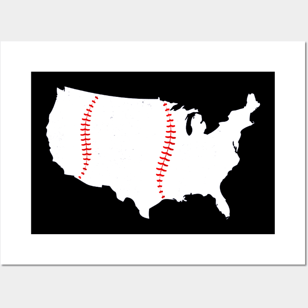 Baseball is Americas Pastime USA Wall Art by Vigo